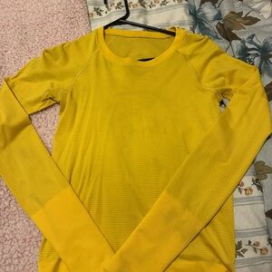 Lululemon Athletica Vibrant Yellow Long Sleeve Tee